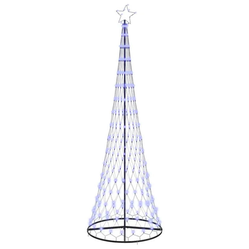 LED Kalėdų medis su 355 LED s stovu Mėlyna 302,5 cm metalas