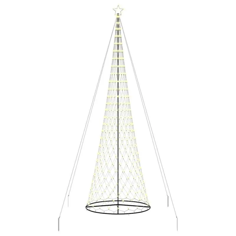 LED Kalėdų medis su 555 LED s stovu Šilta balta 500 cm metalas
