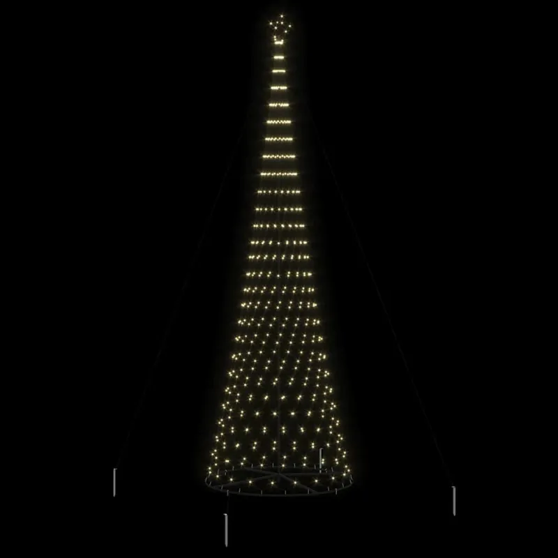 LED Kalėdų medis su 555 LED s stovu Šilta balta 500 cm metalas
