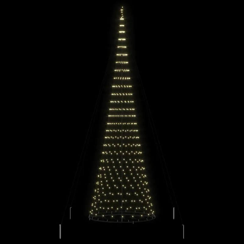 LED Kalėdų medis su 555 LED s stovu Šilta balta 500 cm metalas