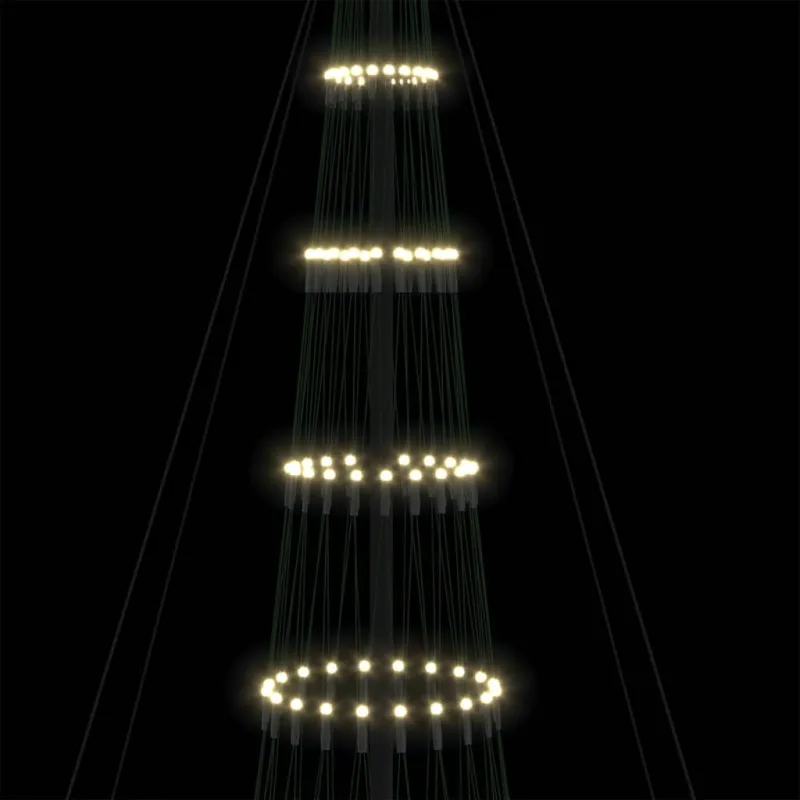 LED Kalėdų medis su 555 LED s stovu Šilta balta 500 cm metalas