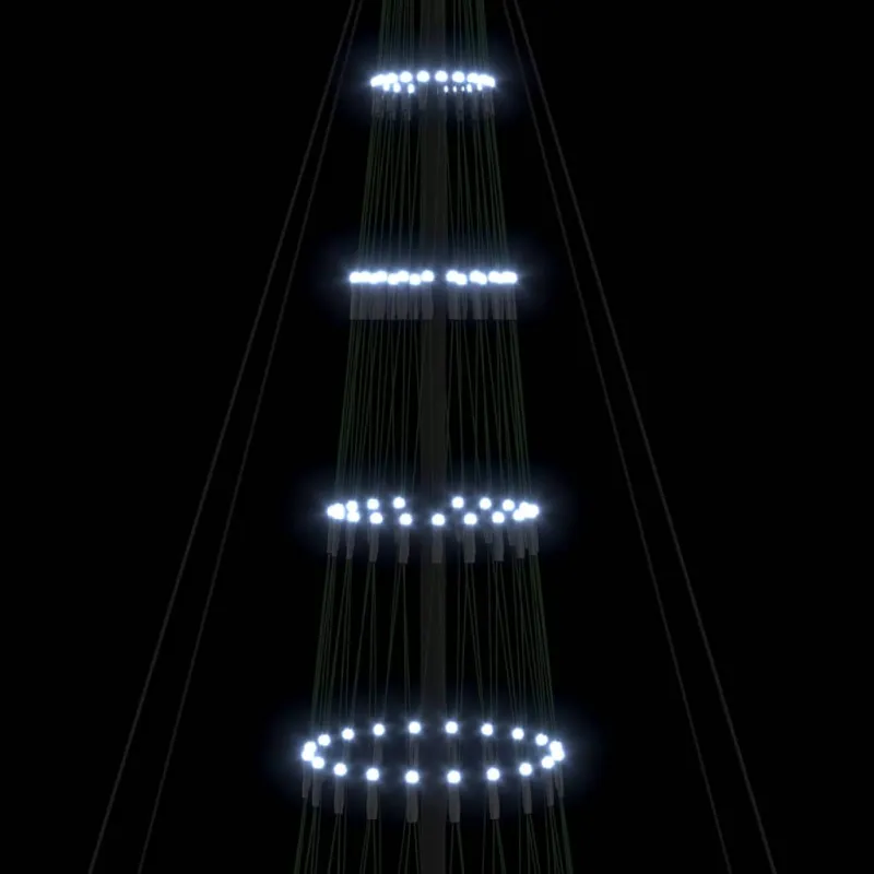 LED Kalėdų medis su 555 LED s stovu Šalta balta 500 cm metalas