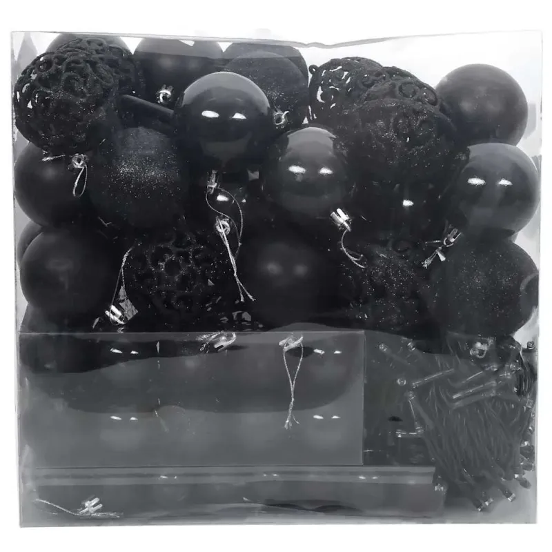 Kalėdinių Kraitės Rinkinys su 300 LED 120 pcs Juoda Plastmasė