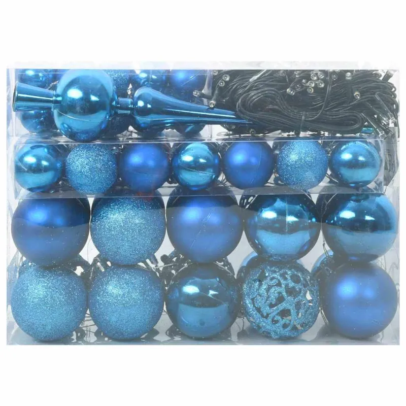 Kalėdinių Kraitės Rinkinys su 150 LED 61 pcs Mėlyna Plastmasė