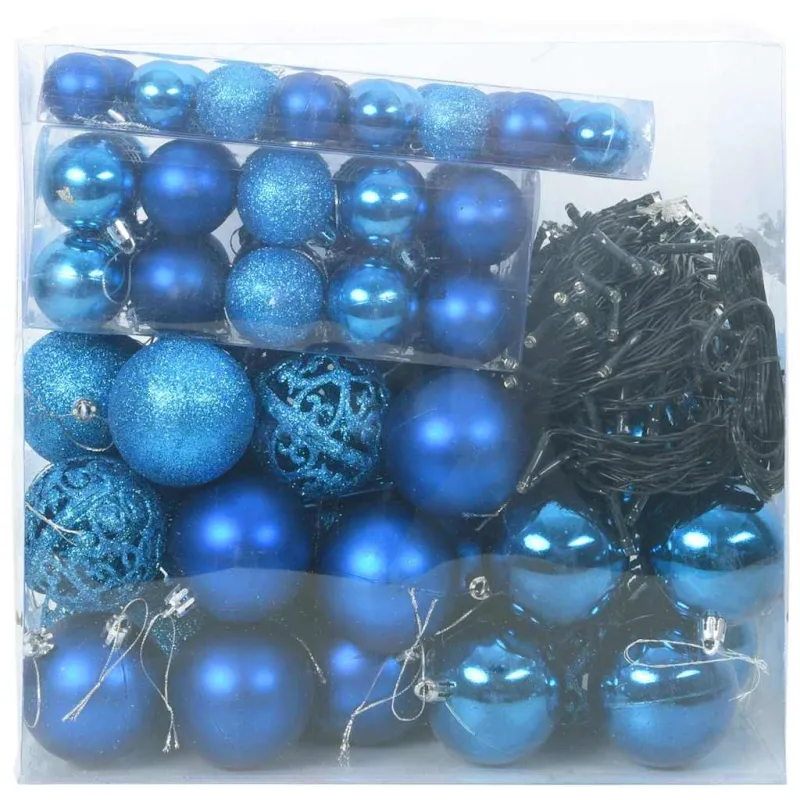 Kalėdinių Kraitės Rinkinys su 300 LED 120 pcs Mėlyna Plastmasė