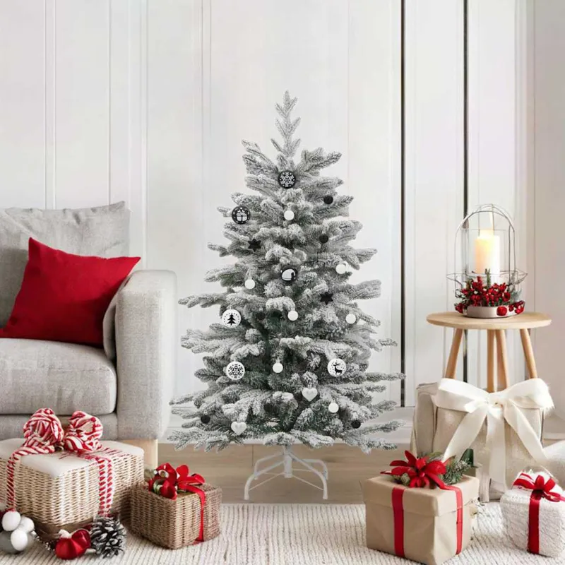 Kalėdinių Kraitės Rinkinys 40 pcs Juoda ir Balta Plastmasė