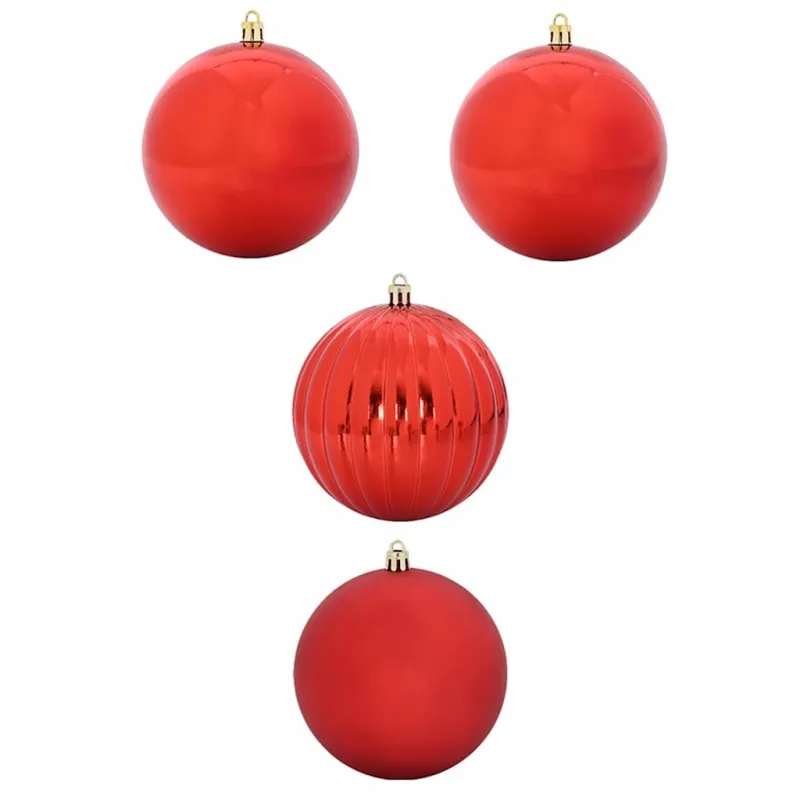 Kalėdų burbulų rinkinys XXL 4 pcs Raudona Plastmasė