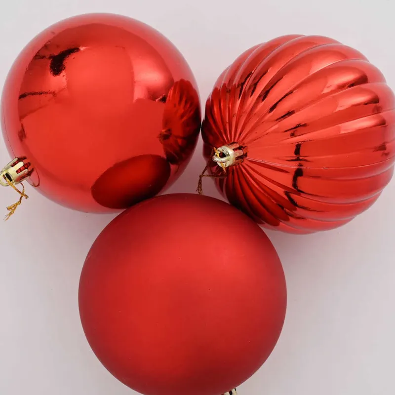 Kalėdų burbulų rinkinys XXL 4 pcs Raudona Plastmasė