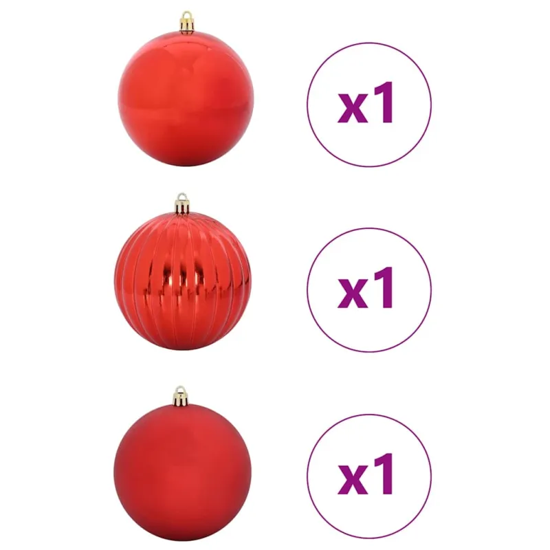 Kalėdinis Kabinamas Rinkinys XXL 3 pcs Raudona Plastmasė
