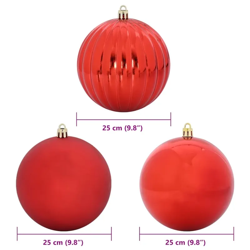 Kalėdinis Kabinamas Rinkinys XXL 3 pcs Raudona Plastmasė