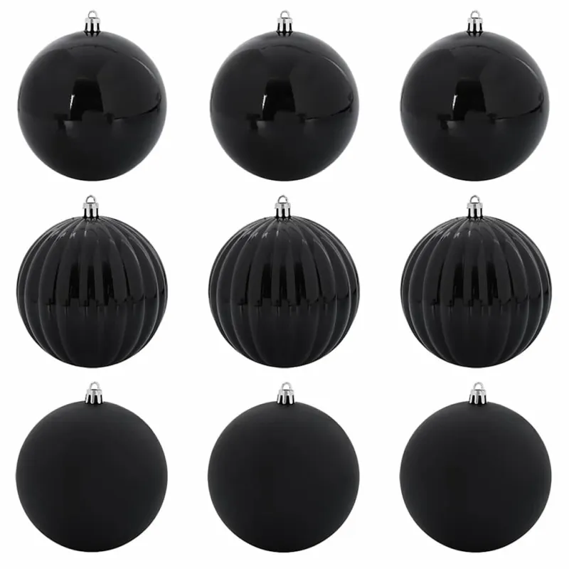 Kalėdų Burbulų Rinkinys XL 9 pcs Juoda Plastmasė