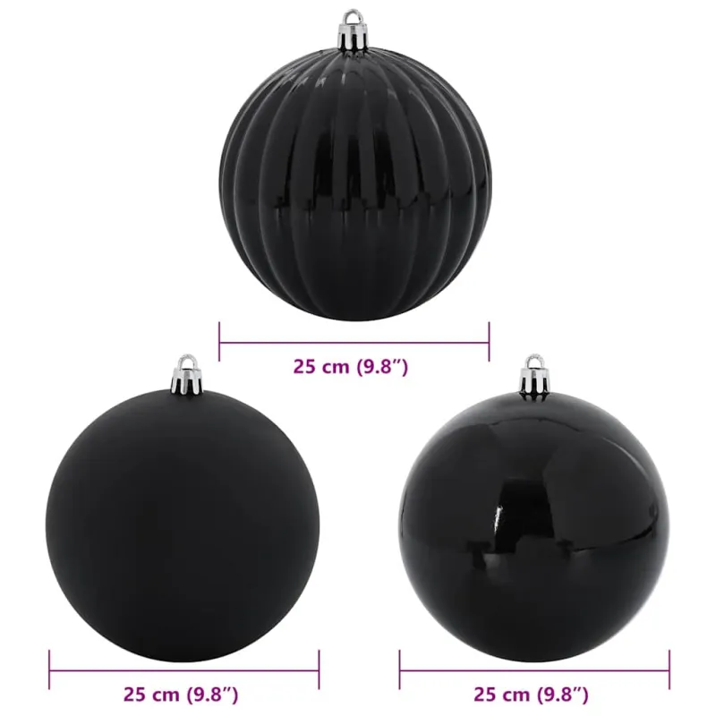 Kalėdinis Kabinamas Rinkinys XXL 3 pcs Juoda Plastmasė