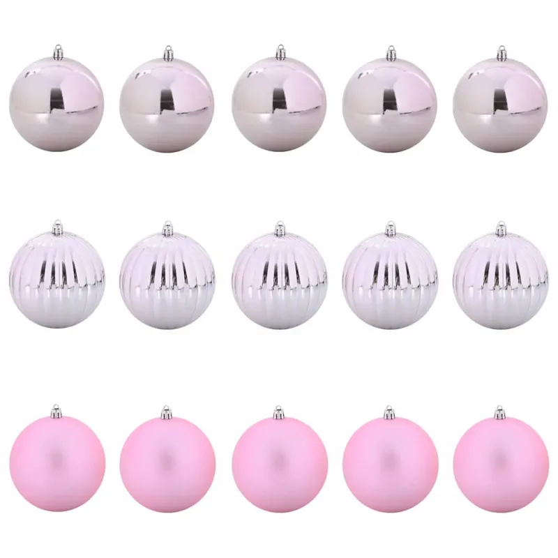 Kalėdų Ornamento Rinkinys XL 15 pcs Rožinė Plastmasė