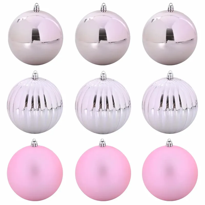 Kalėdų Kamuoliukų Rinkinys XL 9 pcs Rožinė Plastmasė
