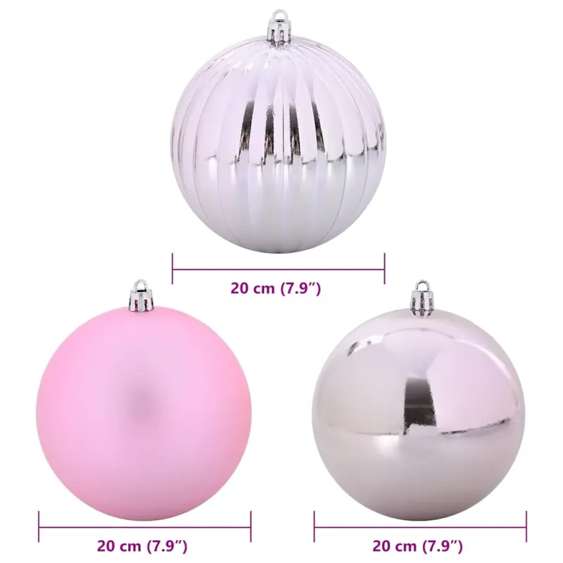 Kalėdinis Kabinamas Rinkinys XXL 4 pcs Rožinė Plastmasė