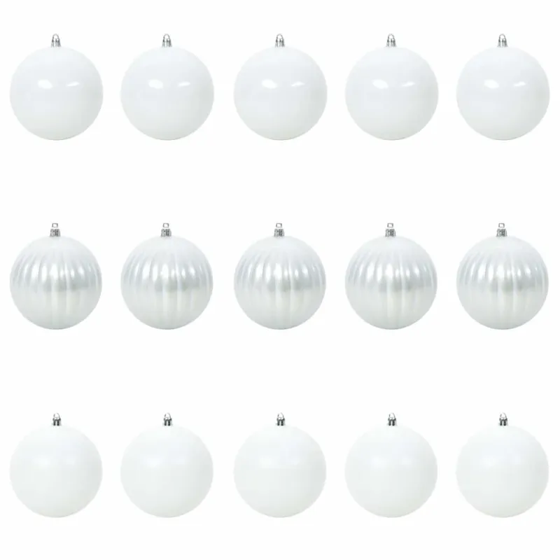 Kalėdų Burbulų Rinkinys XL 15 pcs Balta Plastmasė