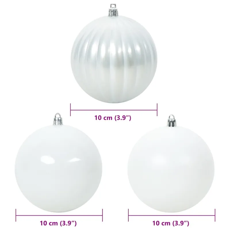 Kalėdų Burbulų Rinkinys XL 15 pcs Balta Plastmasė