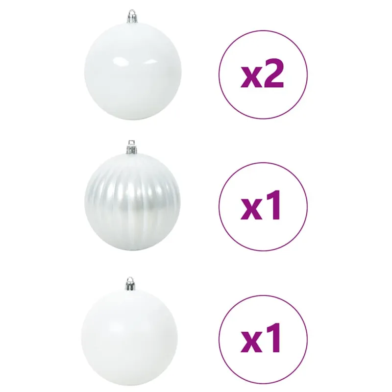 Kalėdinės Teppinėrų rinkinys XXL 4 pcs Balta Plastmasė