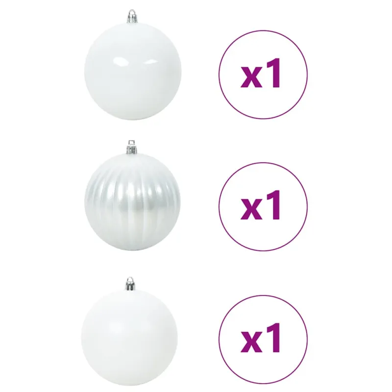 Kalėdinis Kabinamas Rinkinys XXL 3 pcs Balta Plastmasė
