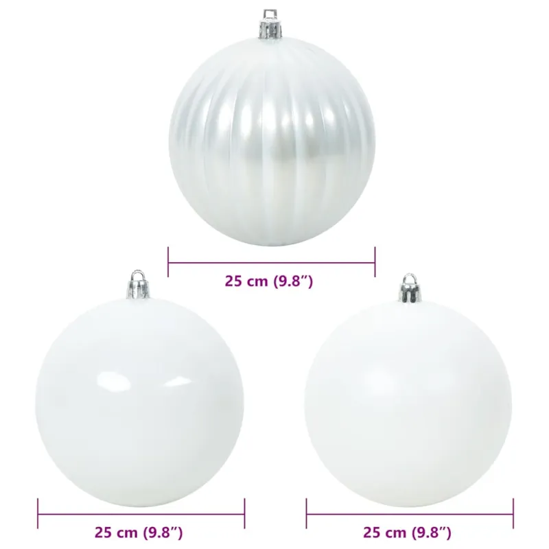 Kalėdinis Kabinamas Rinkinys XXL 3 pcs Balta Plastmasė