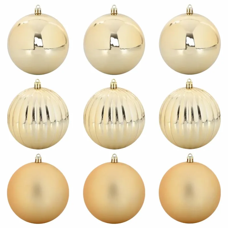 Kalėdų Burbulų Rinkinys XL 9 pcs Auksinė Plastmasė