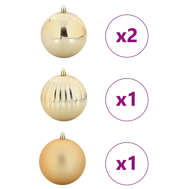 Kalėdinės Teppinėrų rinkinys XXL 4 pcs Auksinė Plastmasė