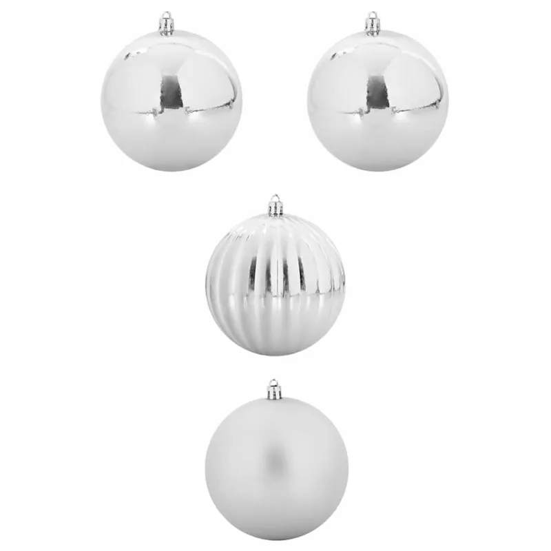 Kalėdų Rūkelių Rinkinys XXL 4 pcs Sidabro Plastmasė