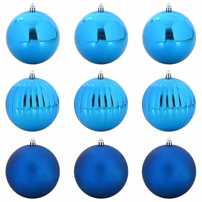 Kalėdinis kamuoliukų rinkinys XL 9 pcs Mėlyna Plastmasė