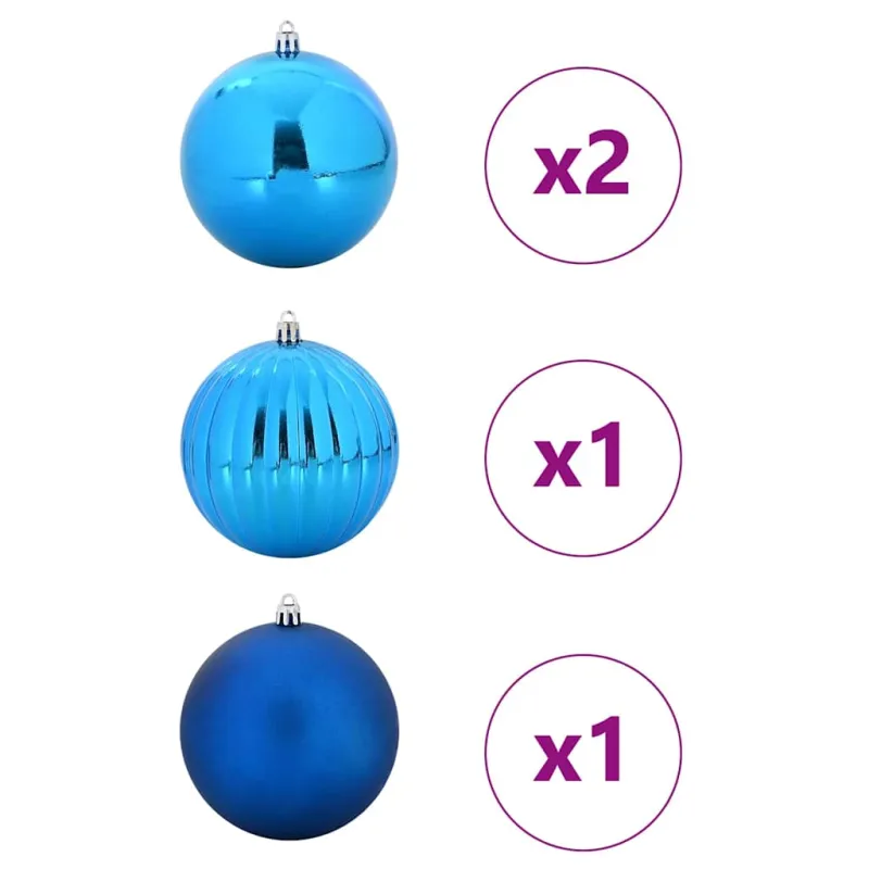 Kalėdinis Kabinamas Rinkinys XXL 4 pcs Mėlyna Plastmasė