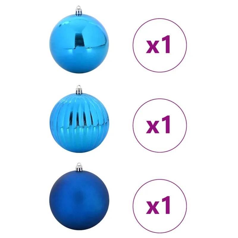 Kalėdų Rūkelių Rinkinys XXL 3 pcs Mėlyna Plastmasė