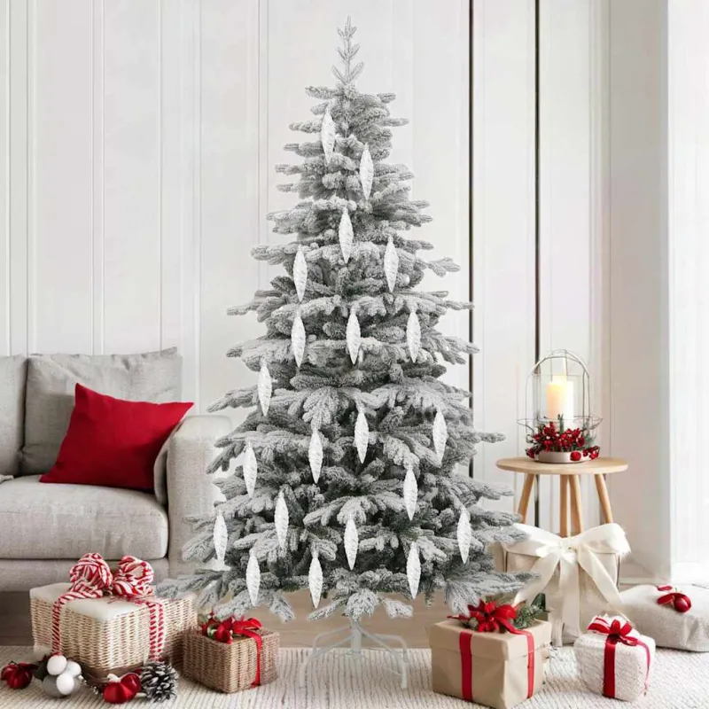Kalėdinis spiralinis kamuolys 40 pcs Sidabro Plastmasė