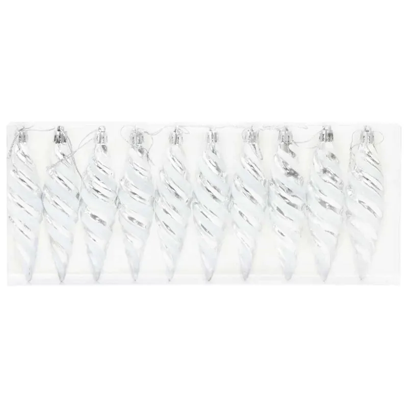 Kalėdinis spiralinis kamuolys 40 pcs Sidabro Plastmasė