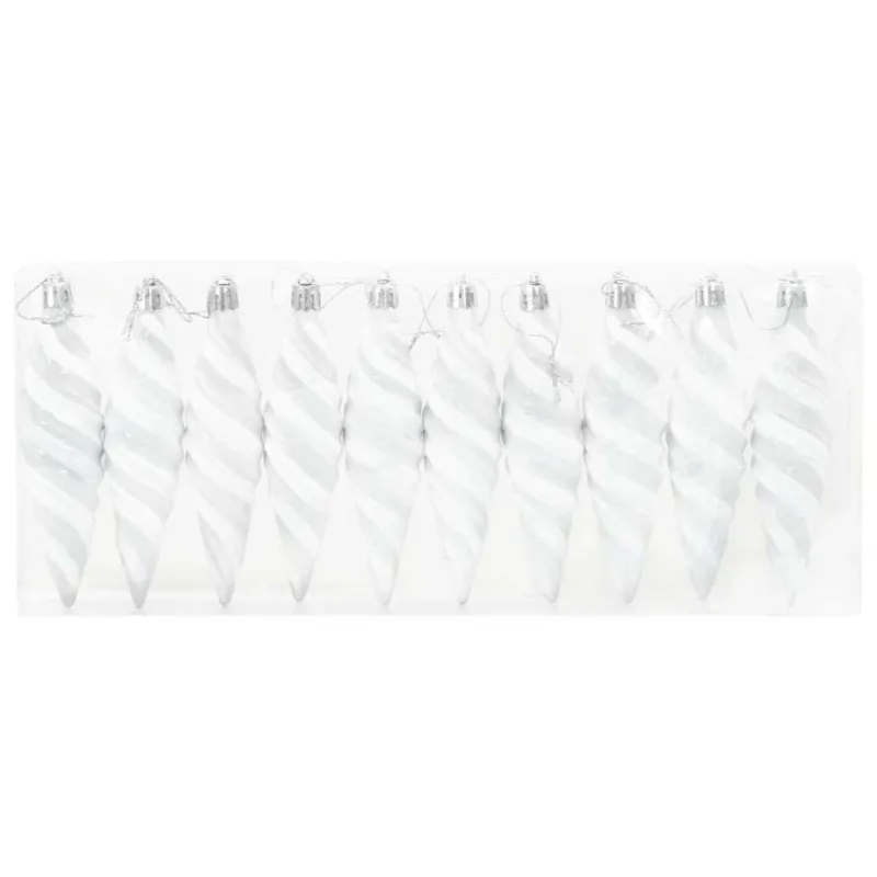 Kalėdinis spiralinis kamuolys 40 pcs Balta Plastmasė