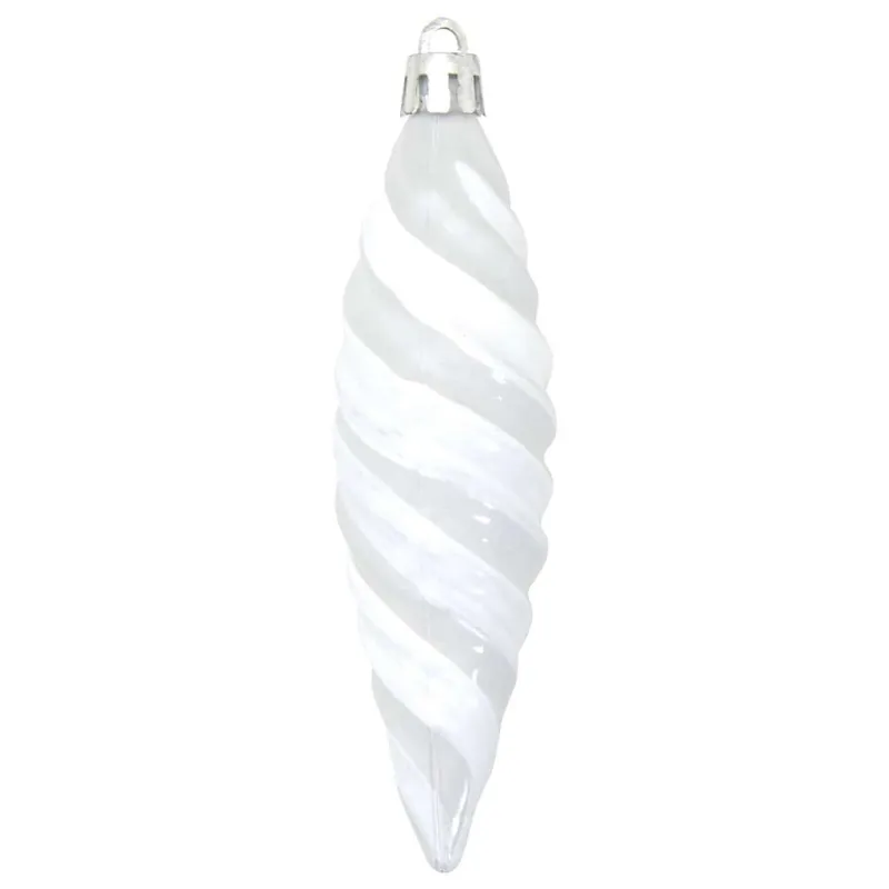 Kalėdinis spiralinis kamuolys 40 pcs Balta Plastmasė