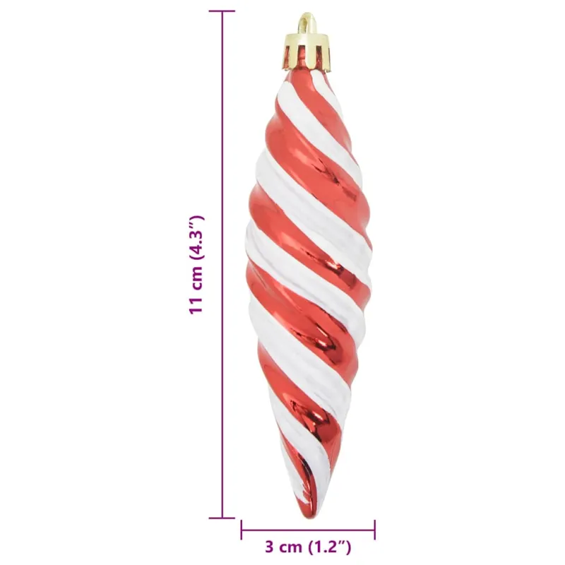 Kalėdinis spiralinis kamuolys 40 pcs Raudona Plastmasė