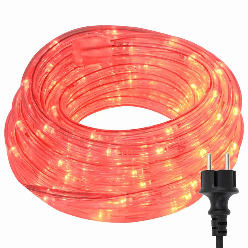 Virvės Šviesa su 1200 LED Raudona 50 m PVC