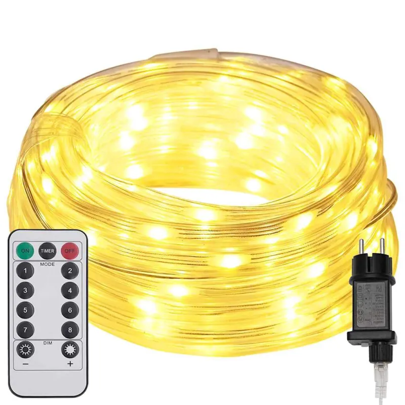 Virvės Šviesa su 480 LED Šilta balta 20 m PVC
