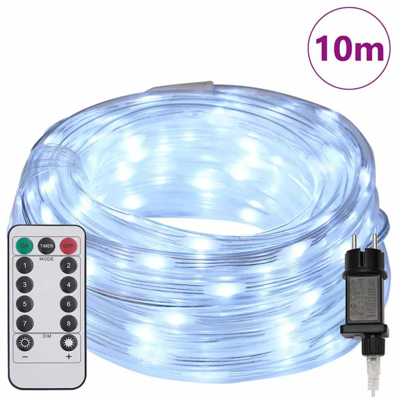 Virvės Šviesa su 240 LED Šalta balta 10 m PVC