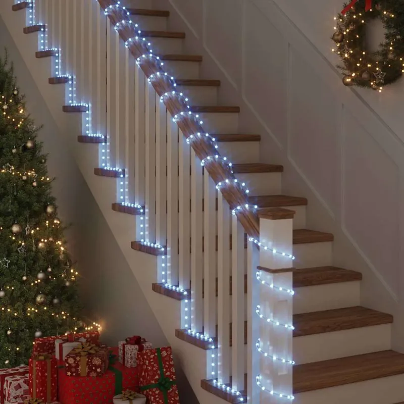 Virvės Šviesa su 240 LED Šalta balta 10 m PVC