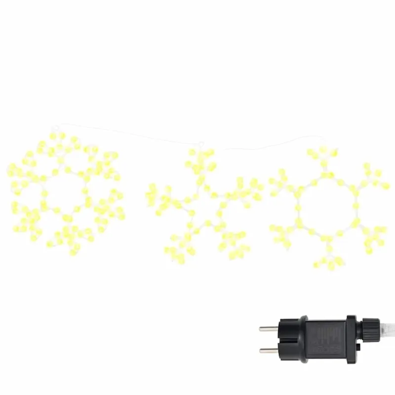 Kalėdų snaigė su 252 LED Šilta balta 44,5 x 38 cm PVC