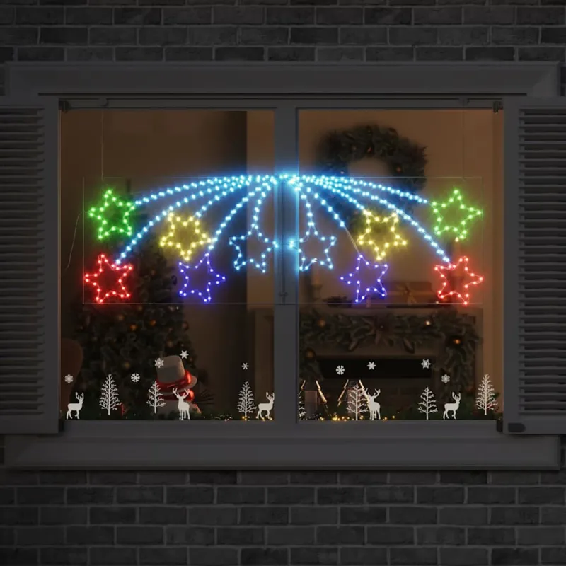 Kalėdų Žvaigždė su 432 LED Įvairiaspalvis 182 x 58 cm PVC