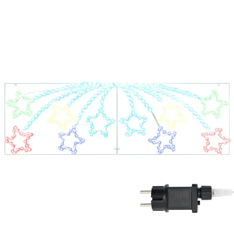 Kalėdų Žvaigždė su 432 LED Įvairiaspalvis 182 x 58 cm PVC