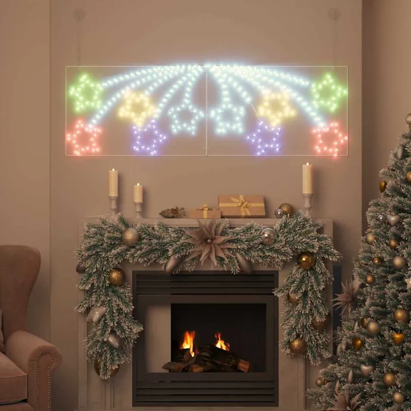 Kalėdų Žvaigždė su 432 LED Įvairiaspalvis 182 x 58 cm PVC