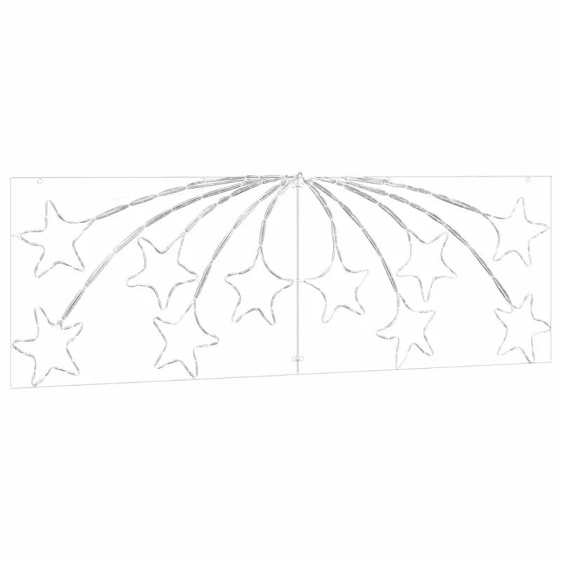 Kalėdų Žvaigždė su 432 LED Įvairiaspalvis 182 x 58 cm PVC