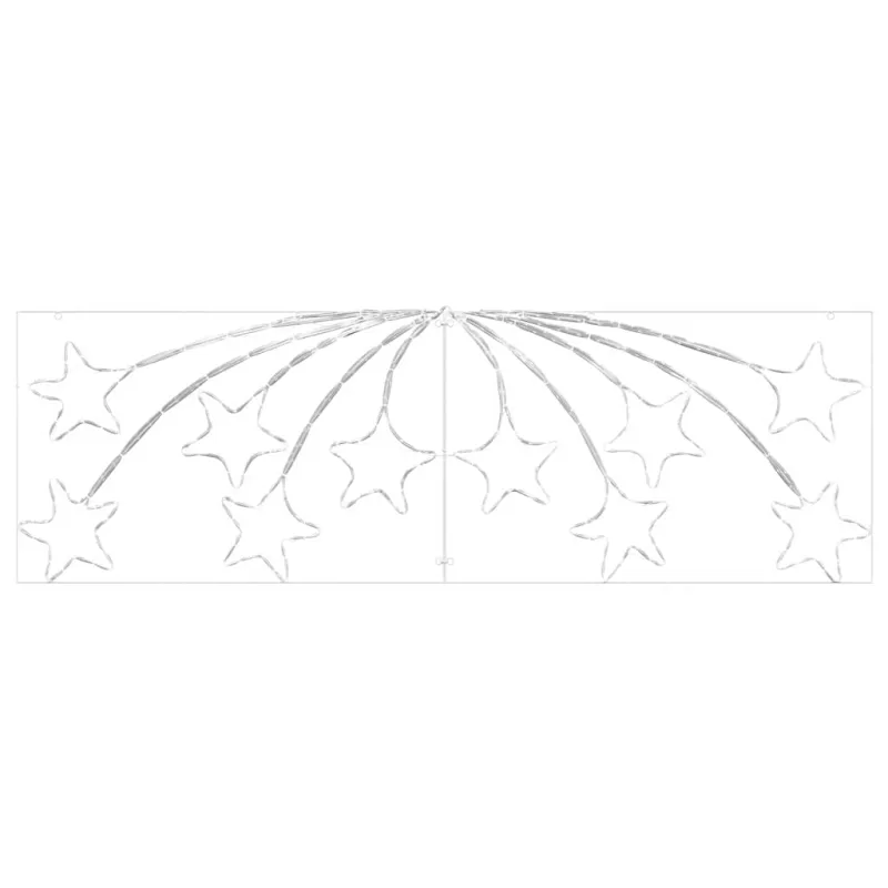 Kalėdų Žvaigždė su 432 LED Įvairiaspalvis 182 x 58 cm PVC