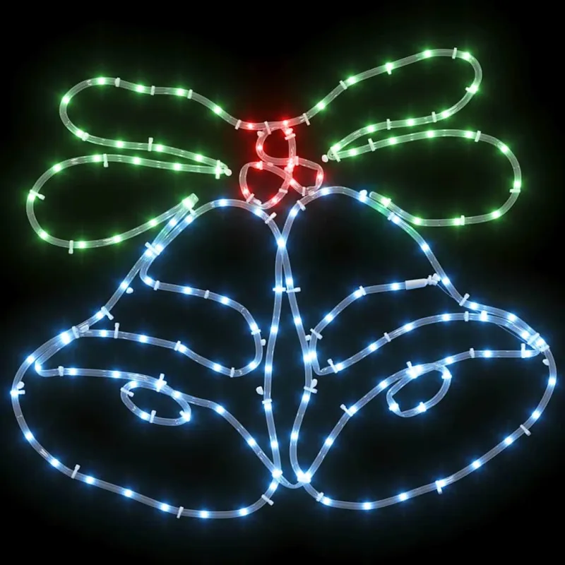 Kalėdų varpelis su 144 LED Įvairiaspalvis 57 x 47,5 cm PVC