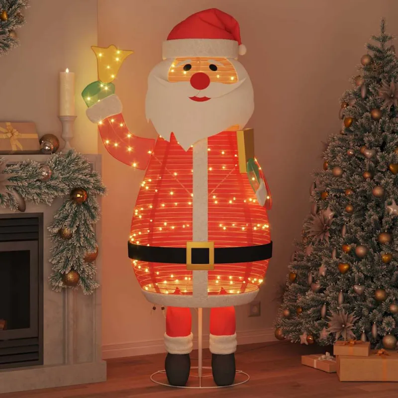 Kalėdų senelis su 200 LED Šilta balta 100 x 180 cm audinys