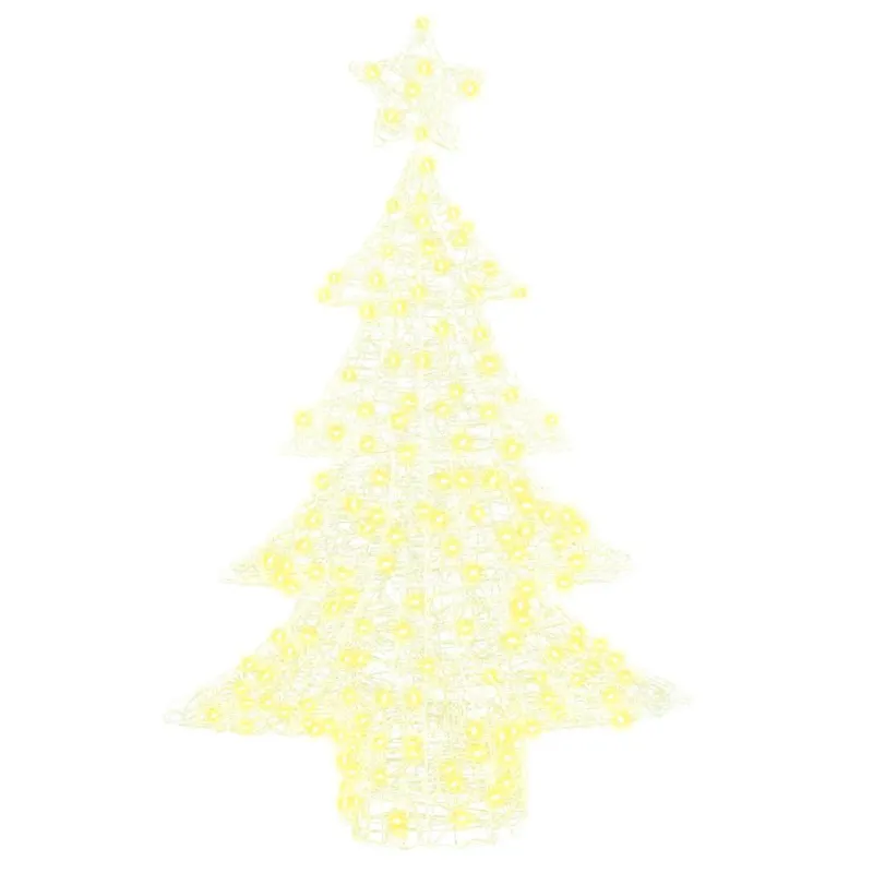Kalėdų eglutė su 100 LED Šilta balta 120 cm Akrilas