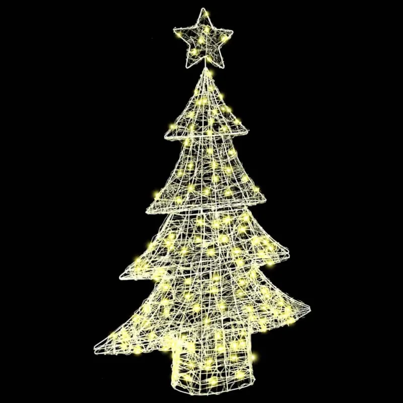 Kalėdų eglutė su 100 LED Šilta balta 120 cm Akrilas