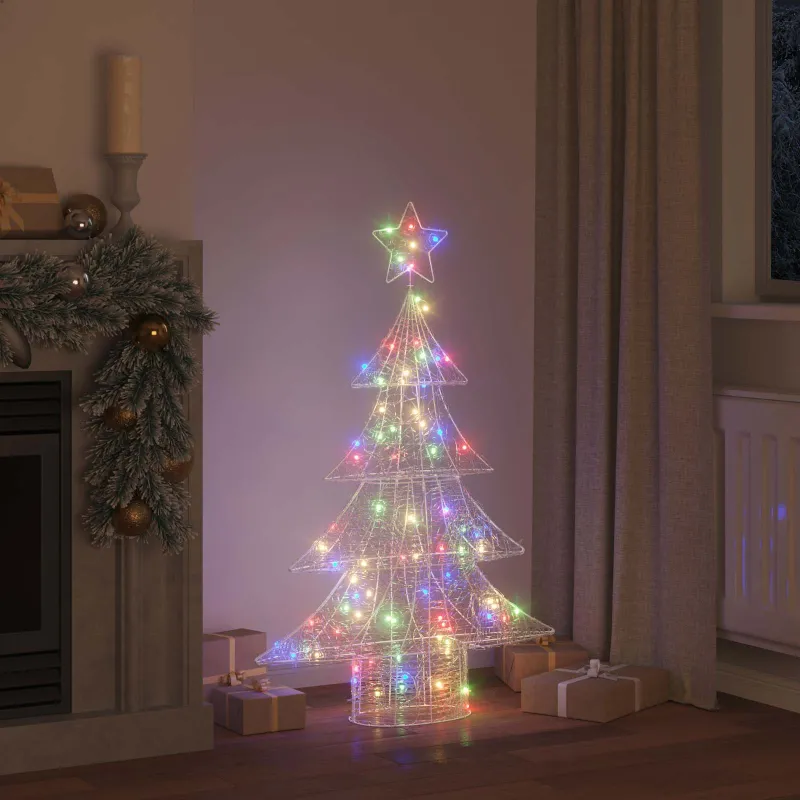 Kalėdų eglutė su 100 LED Įvairiaspalvis 120 cm Akrilas